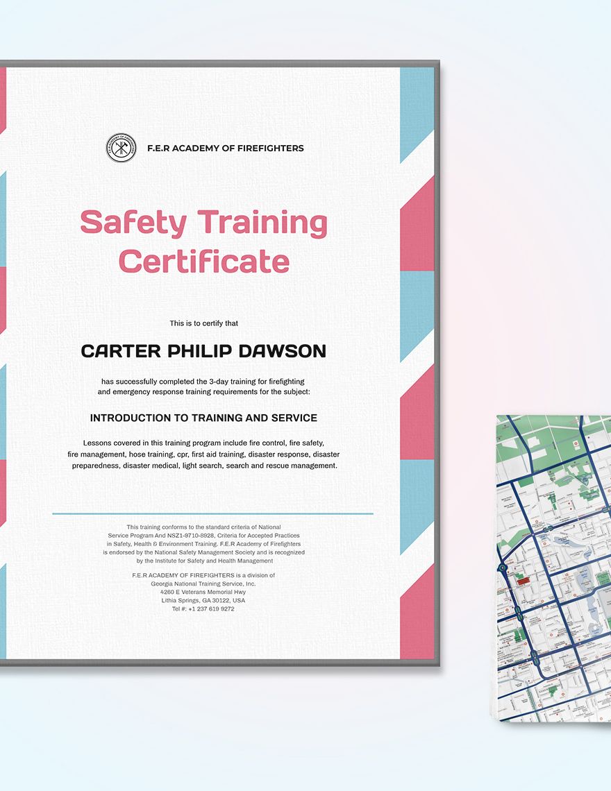 Final Fire Safety Certificate Template