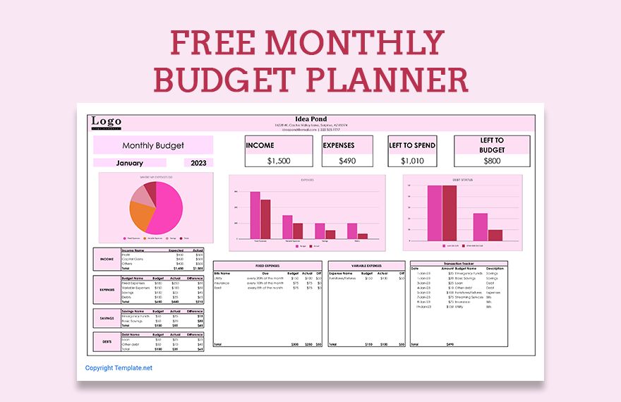 household budget google sheet template free