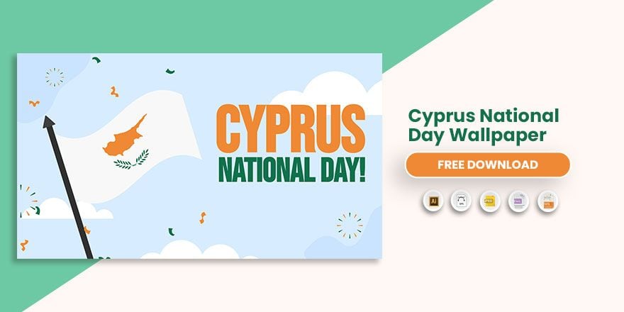Cyprus National Day Wallpaper in Illustrator, EPS, SVG, JPG, PNG