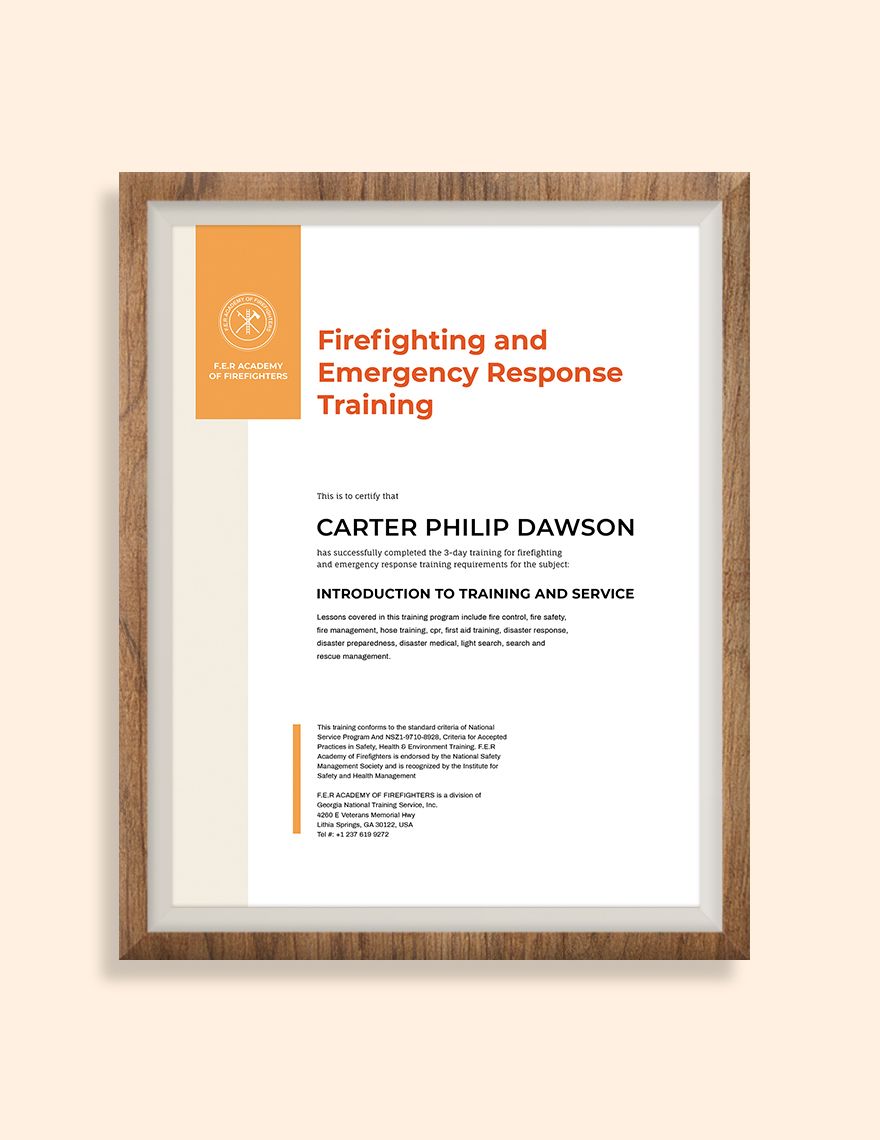 Safety Training Certificate Template