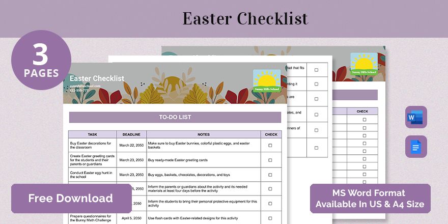 Easter Checklist