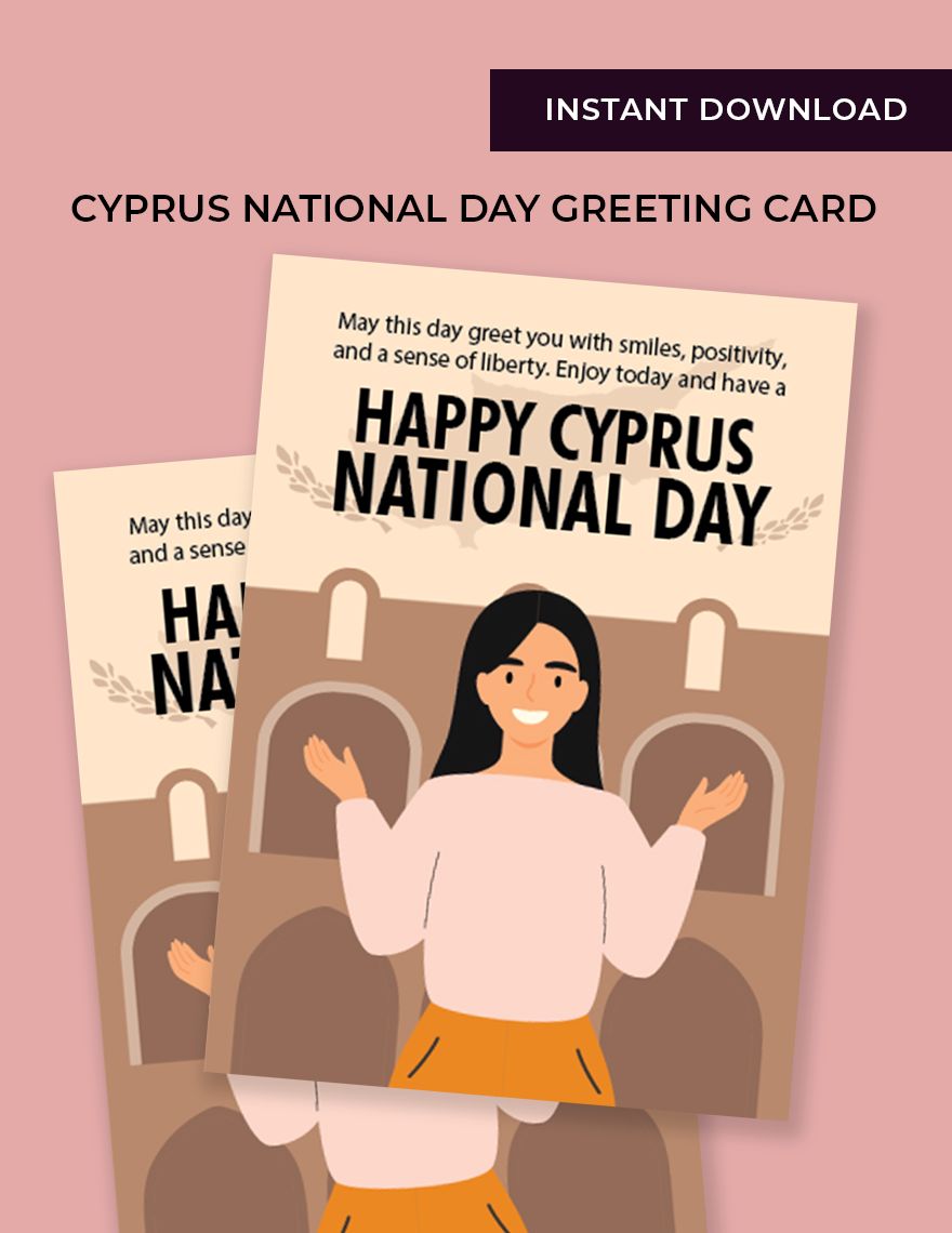 Free Cyprus National Day Greeting Card in Illustrator, PSD, EPS, SVG, JPG, PNG