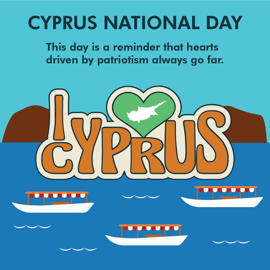 Free Cyprus National Day Instagram Post in Illustrator, PSD, EPS, SVG, JPG, PNG