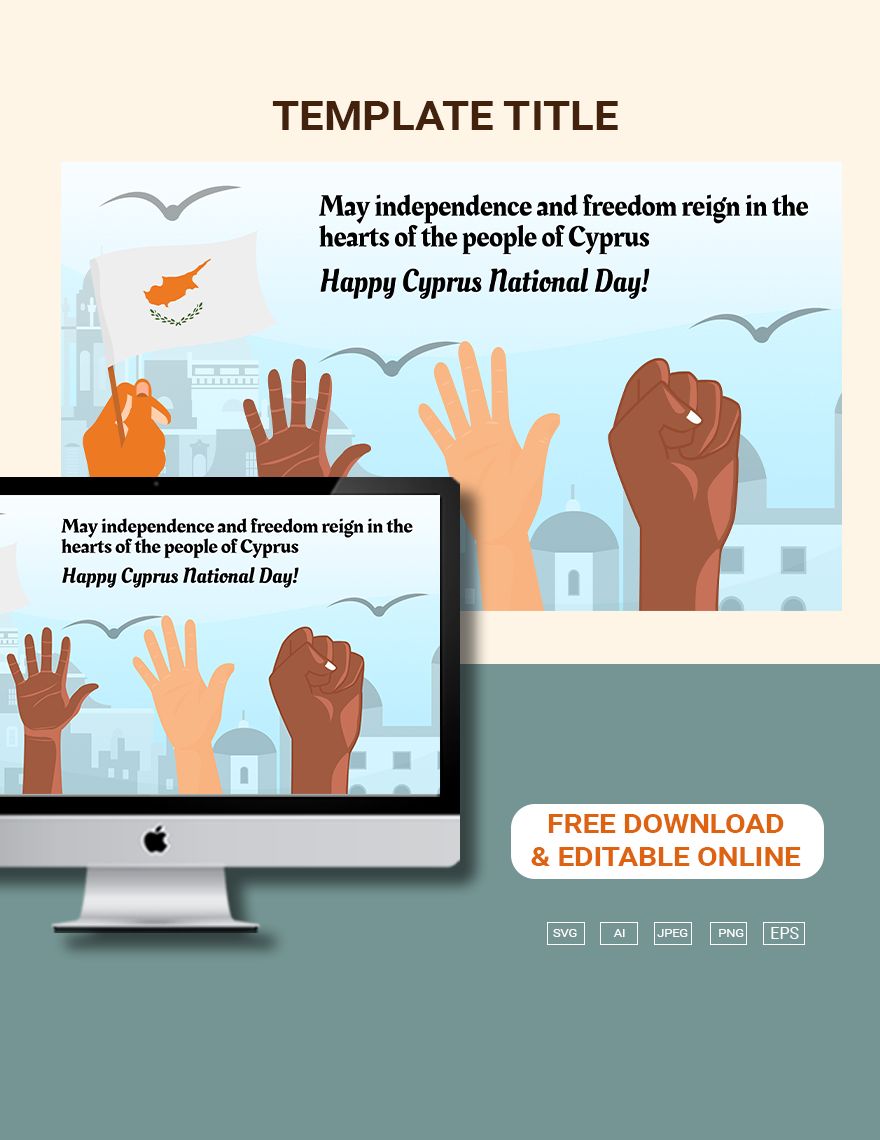 Free Cyprus National Day Facebook Post in Illustrator, PSD, EPS, SVG, JPG, PNG