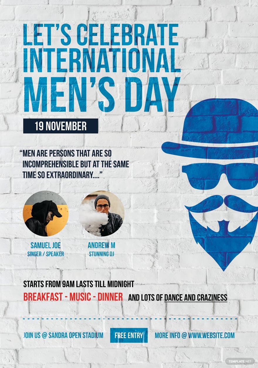International Men's Day Poster Template