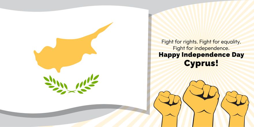 Free Cyprus National Day Twitter Post  in Illustrator, PSD, EPS, SVG, PNG, JPEG
