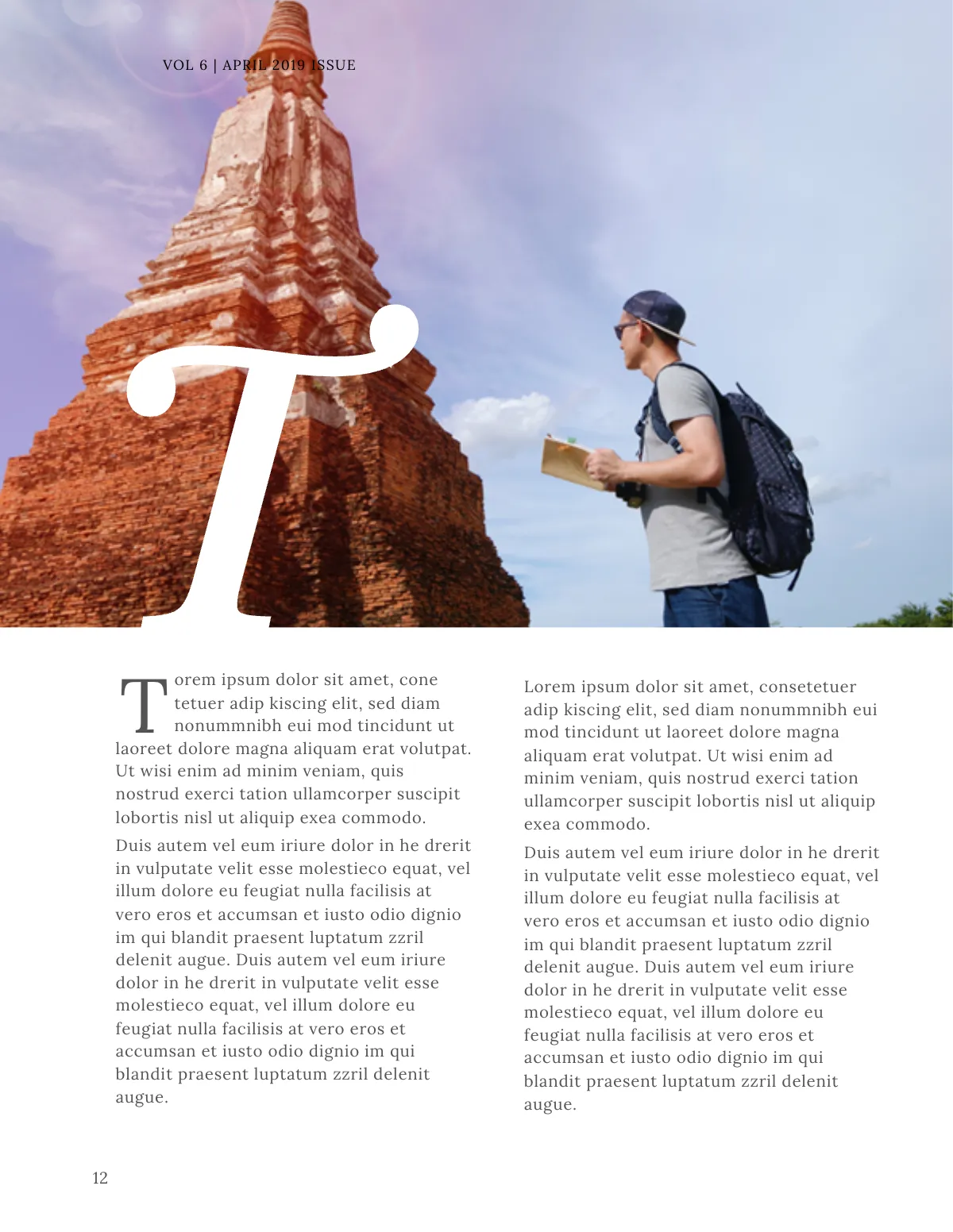 Free Travel Magazine  Template to Edit Online