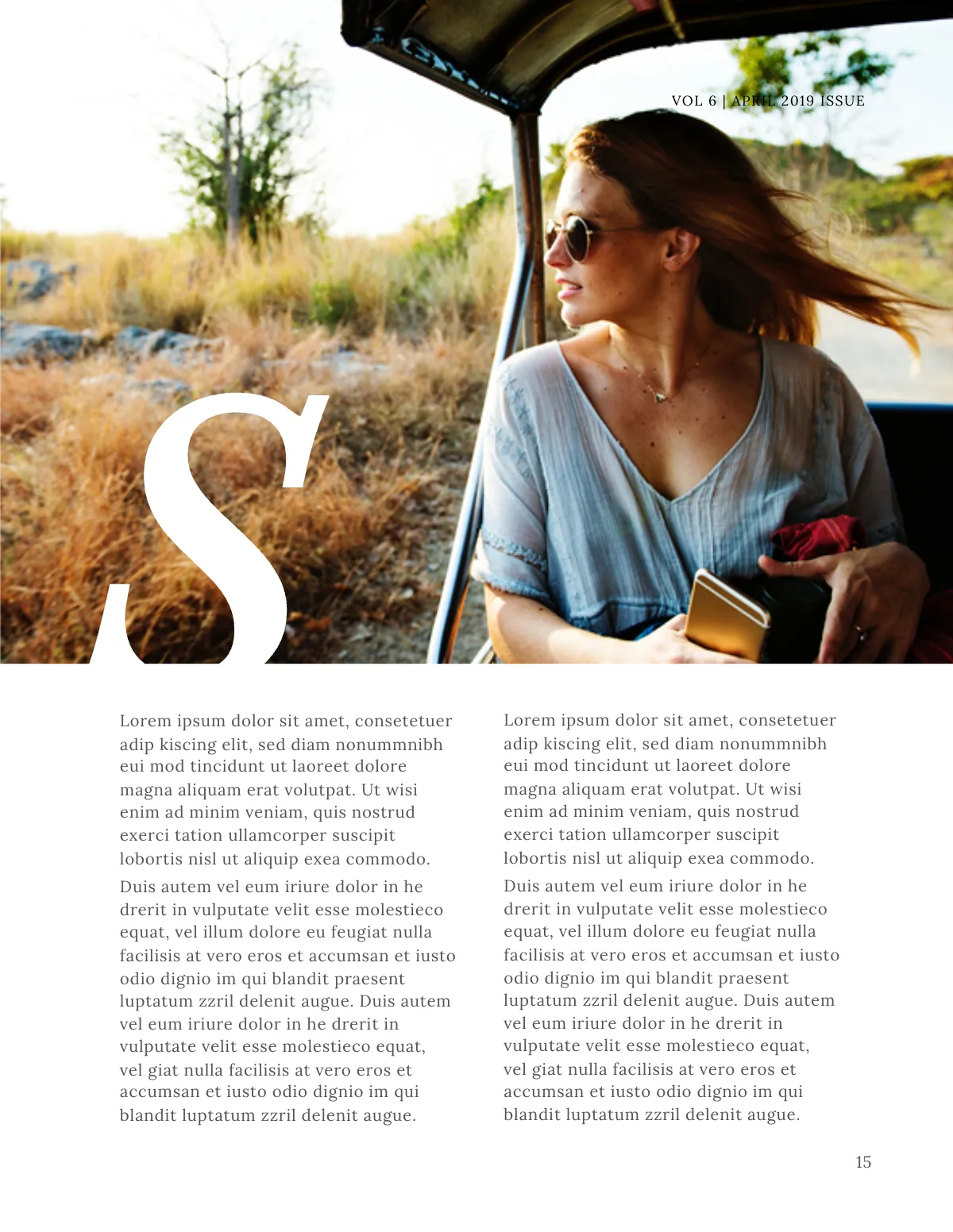 Free Travel Magazine  Template to Edit Online