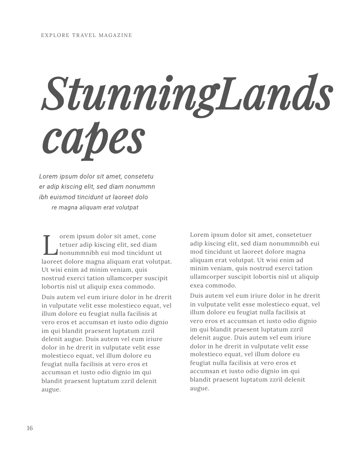 Free Travel Magazine  Template to Edit Online