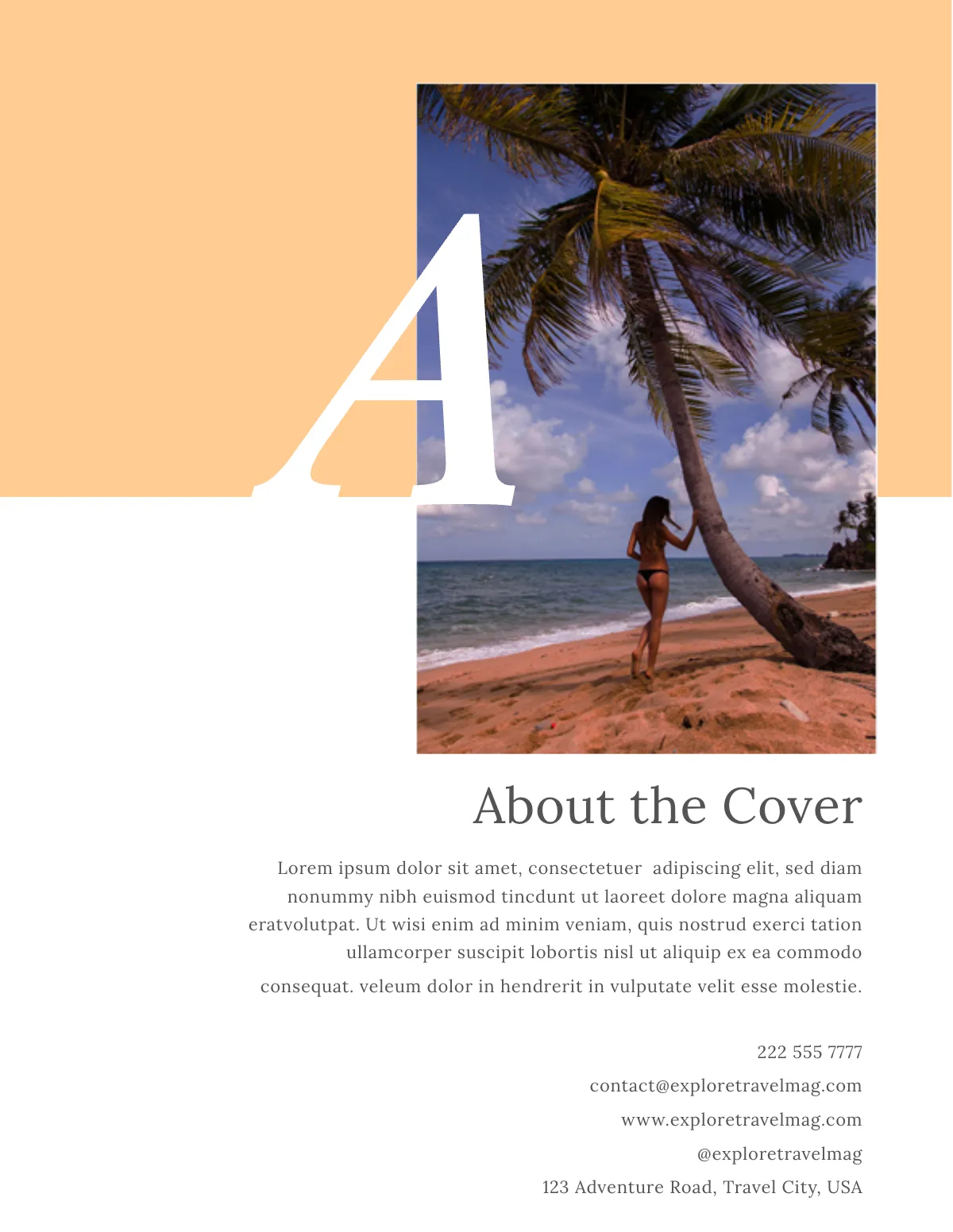 Free Travel Magazine  Template to Edit Online