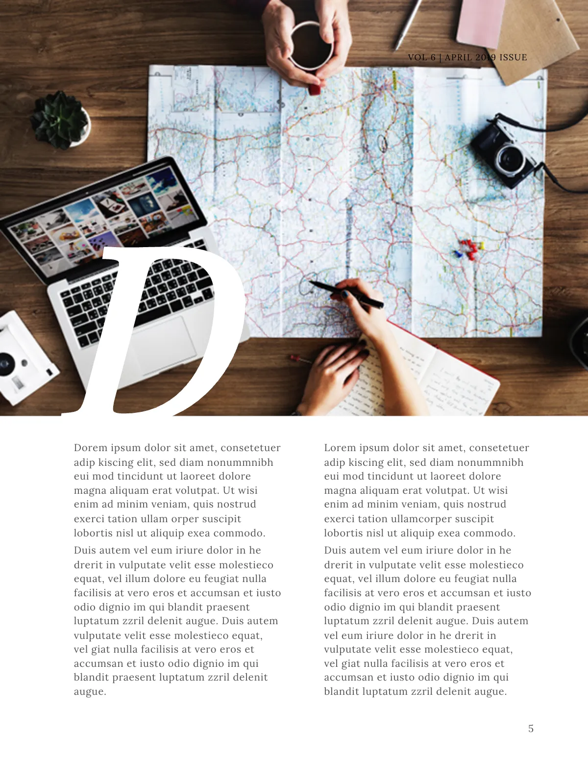 Free Travel Magazine  Template to Edit Online