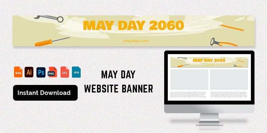 Free May Day Website Banner