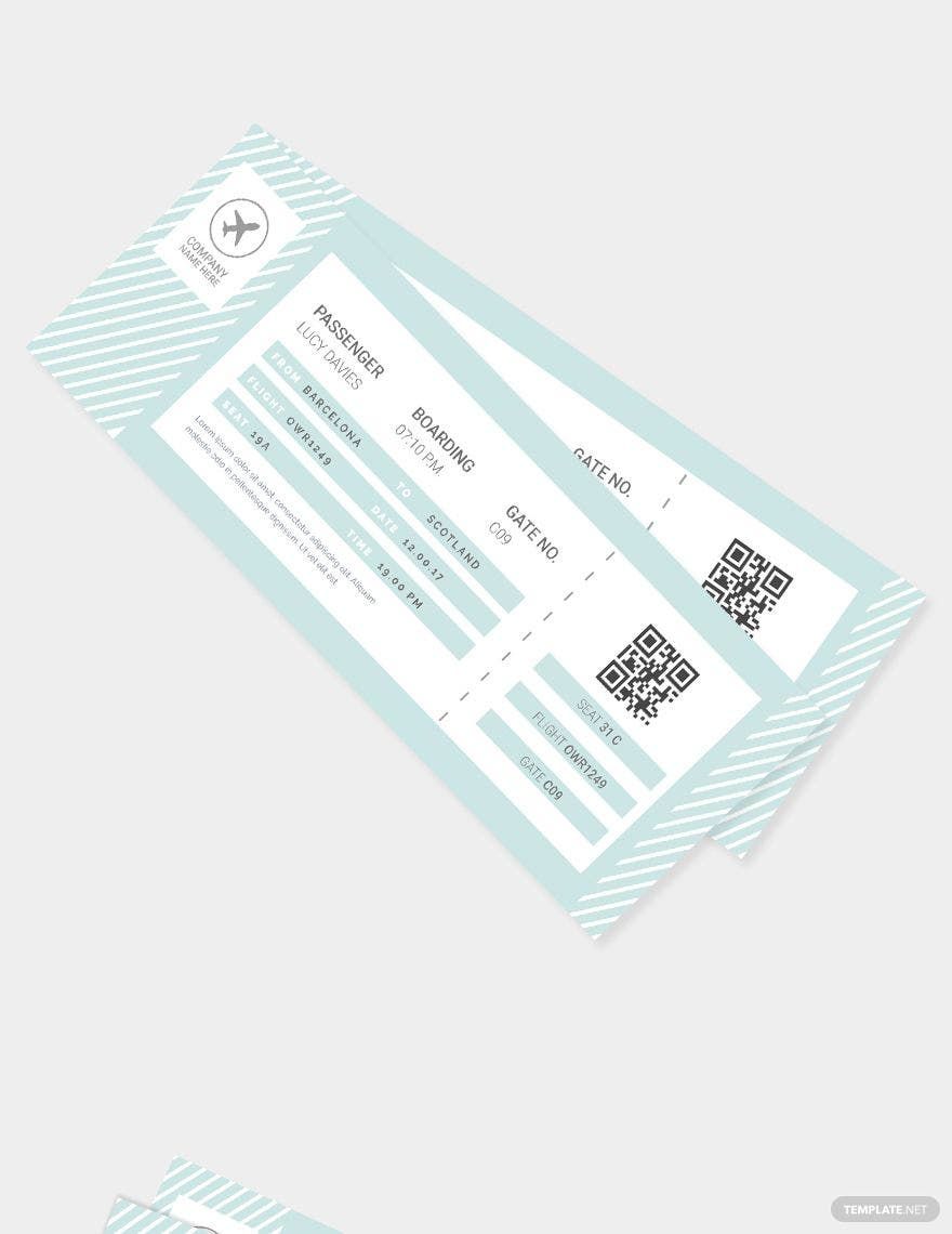 Travel Ticket Template