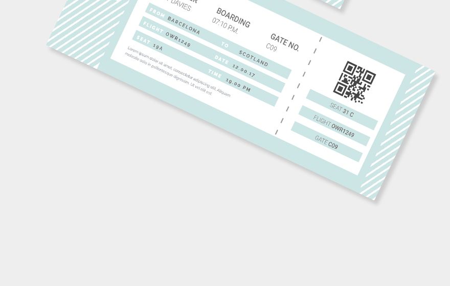 Travel Ticket Template