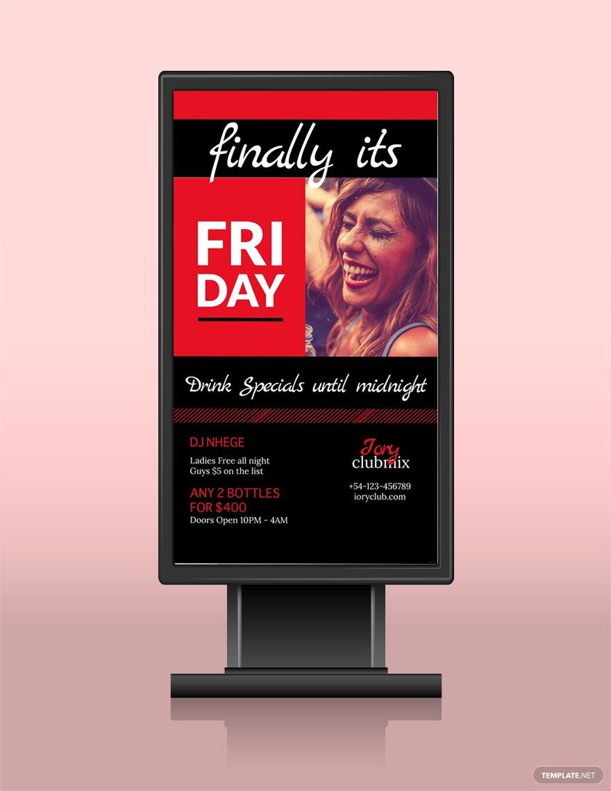 After Work Parties Digital Signage Template