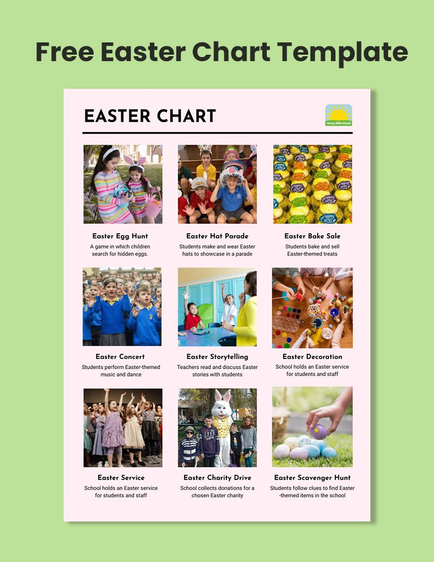 Easter Chart Template
