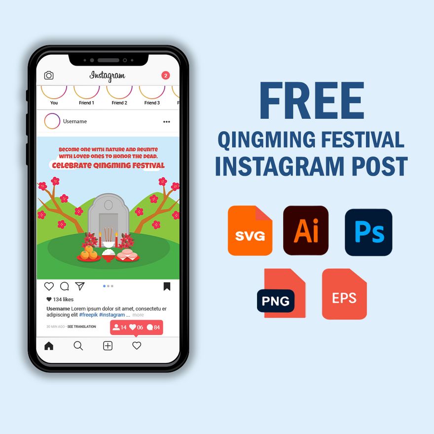 Free Qingming Festival Instagram Post