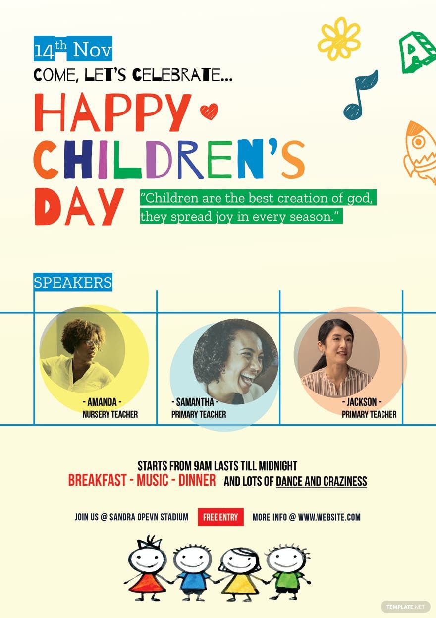 Children's Day Poster Template