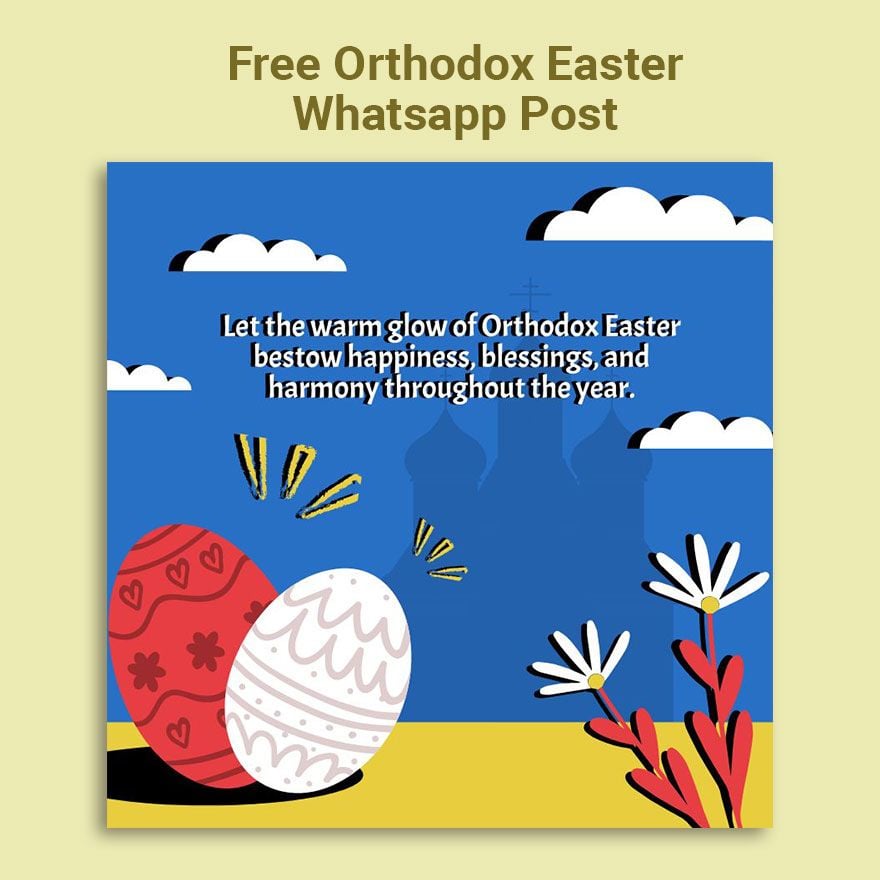 Orthodox Easter Whatsapp Post