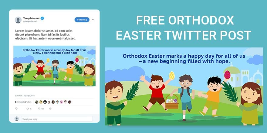 Orthodox Easter Twitter Post 