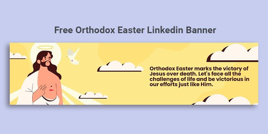Orthodox Easter Linkedin Banner in Illustrator, PSD, EPS, SVG, JPG, PNG
