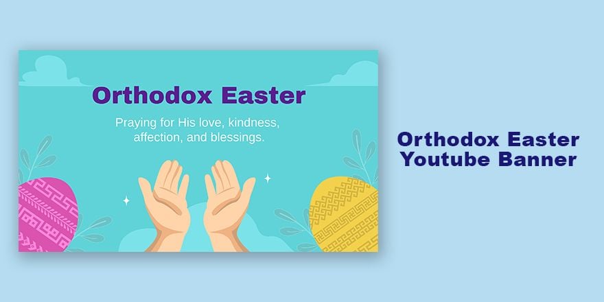 Free Orthodox Easter Youtube Banner in Illustrator, PSD, EPS, SVG, JPG, PNG