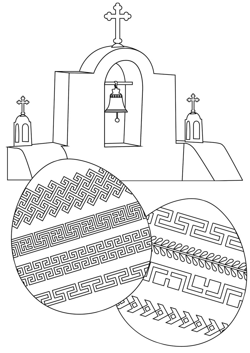 Free Orthodox Easter Drawing in Illustrator, PSD, EPS, SVG, JPG, PNG