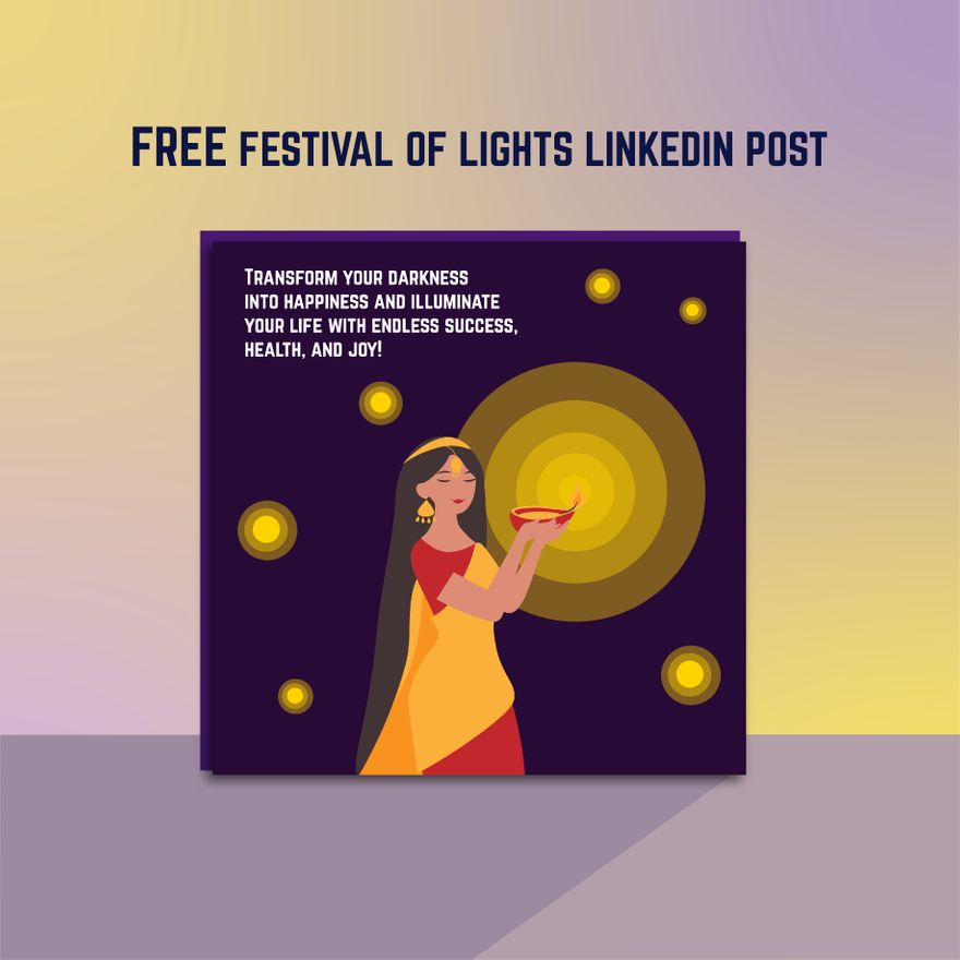 Festival of Lights Linkedin Post