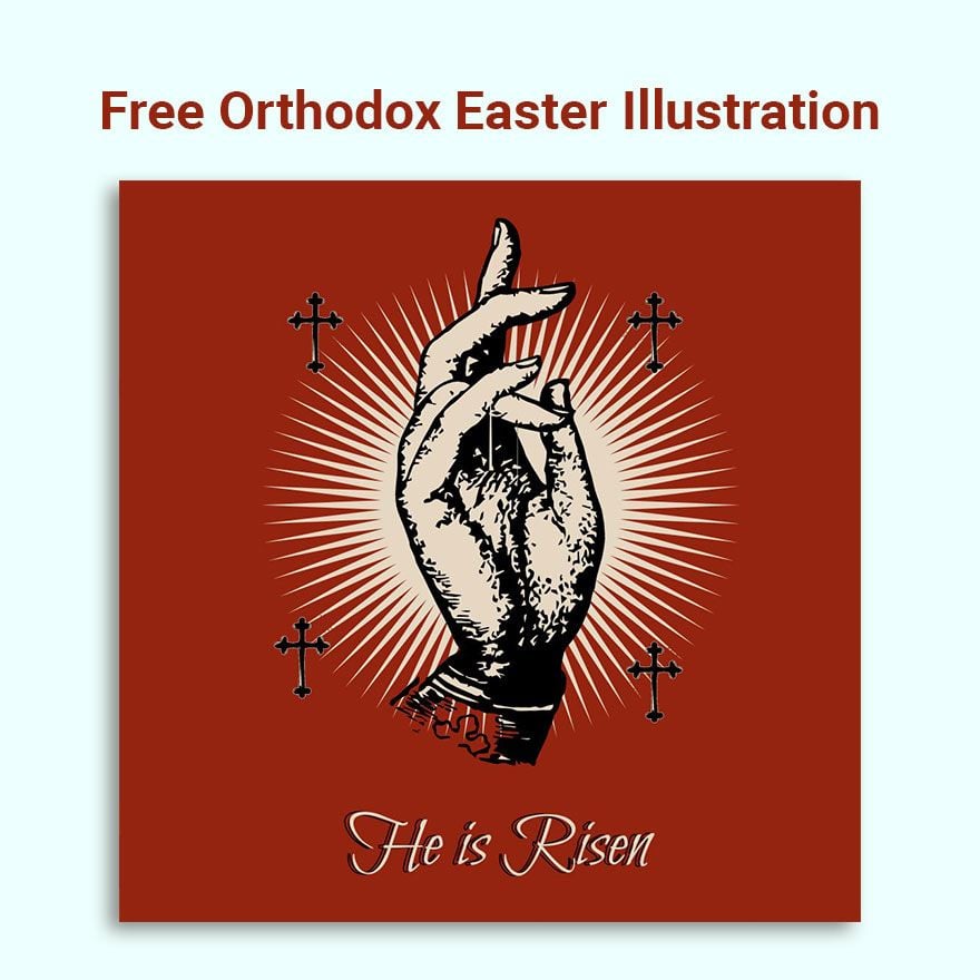 Free Orthodox Easter Illustration