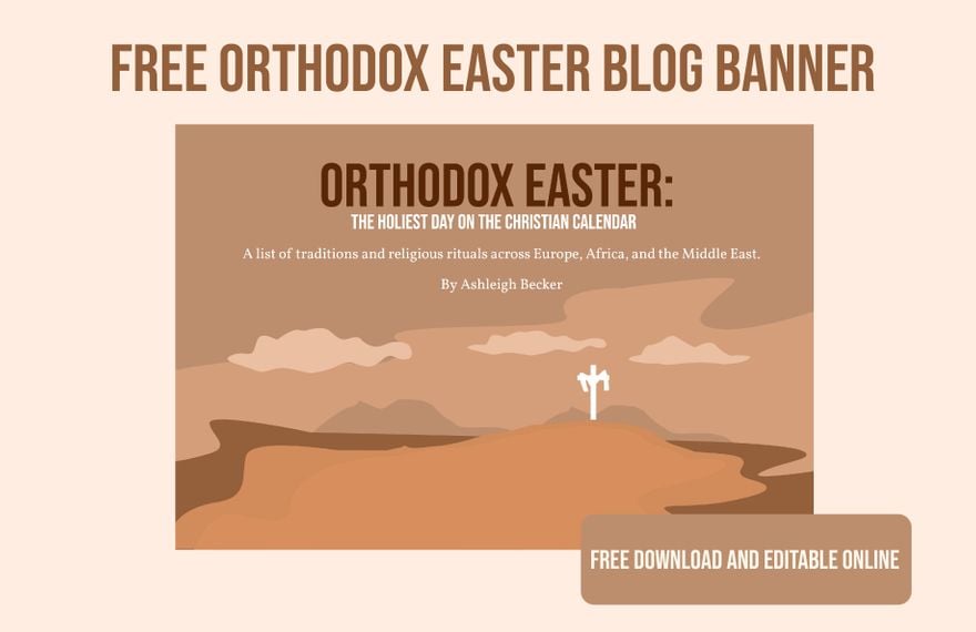 Free Orthodox Easter Blog Banner in Illustrator, PSD, EPS, SVG, JPG, PNG
