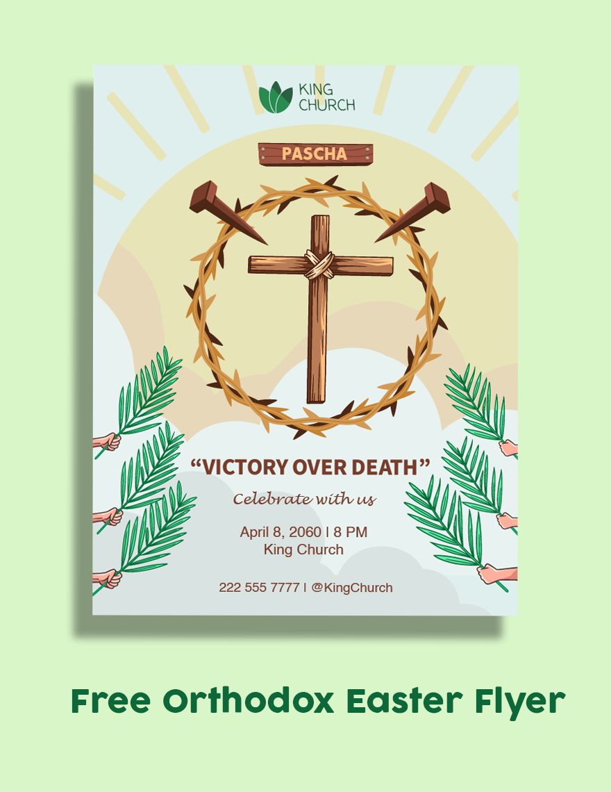 Free Orthodox Easter Flyer  in Word, Google Sheets, Illustrator, PSD, EPS, SVG, JPG, PNG