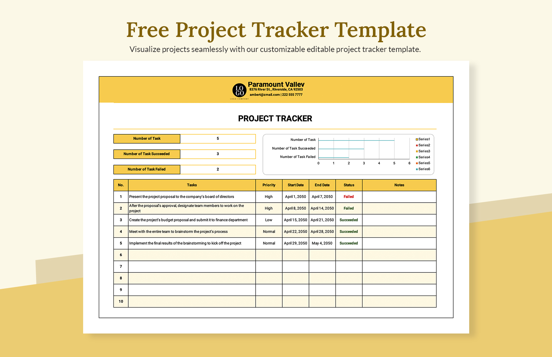Free Project Budget Tracker Template Download In Excel Google Sheets 