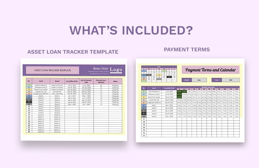 Asset Loan Tracker Template