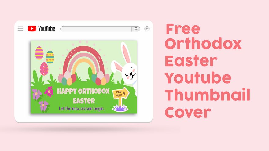 Free Orthodox Easter Youtube Thumbnail Cover in Illustrator, PSD, EPS, SVG, JPG, PNG