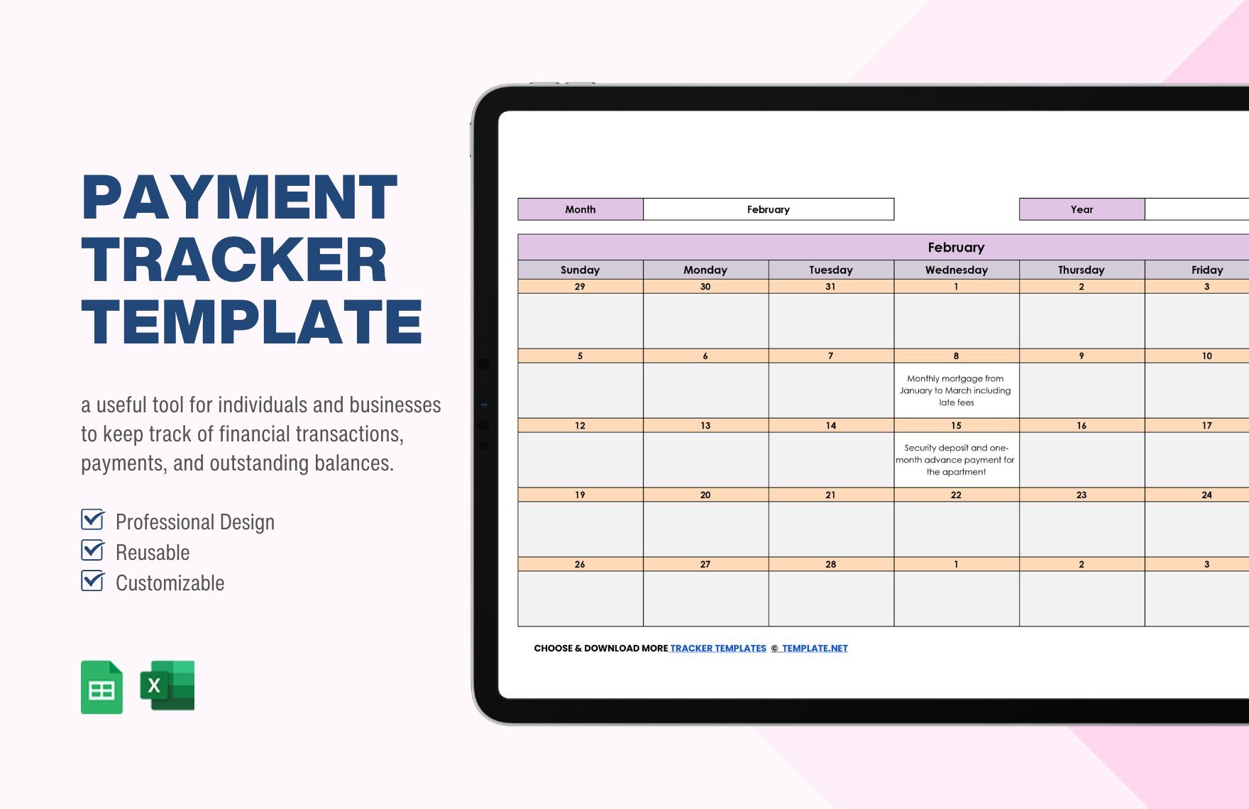 Free Payment Tracker Template in Excel, Google Sheets