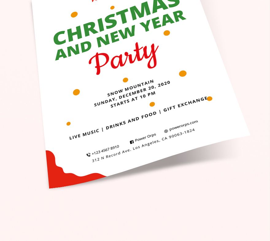 Christmas  New Year Party Flyer 