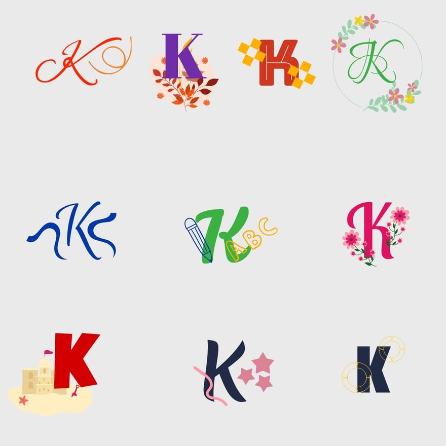 K Letter Design in PDF, Illustrator, PSD, EPS, SVG, PNG, JPEG