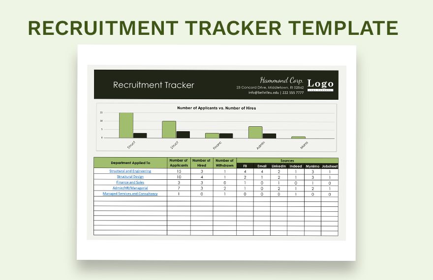 Recruitment Tracker Excel Template