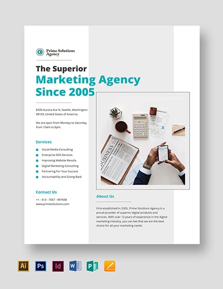 marketing consultant flyer template 3