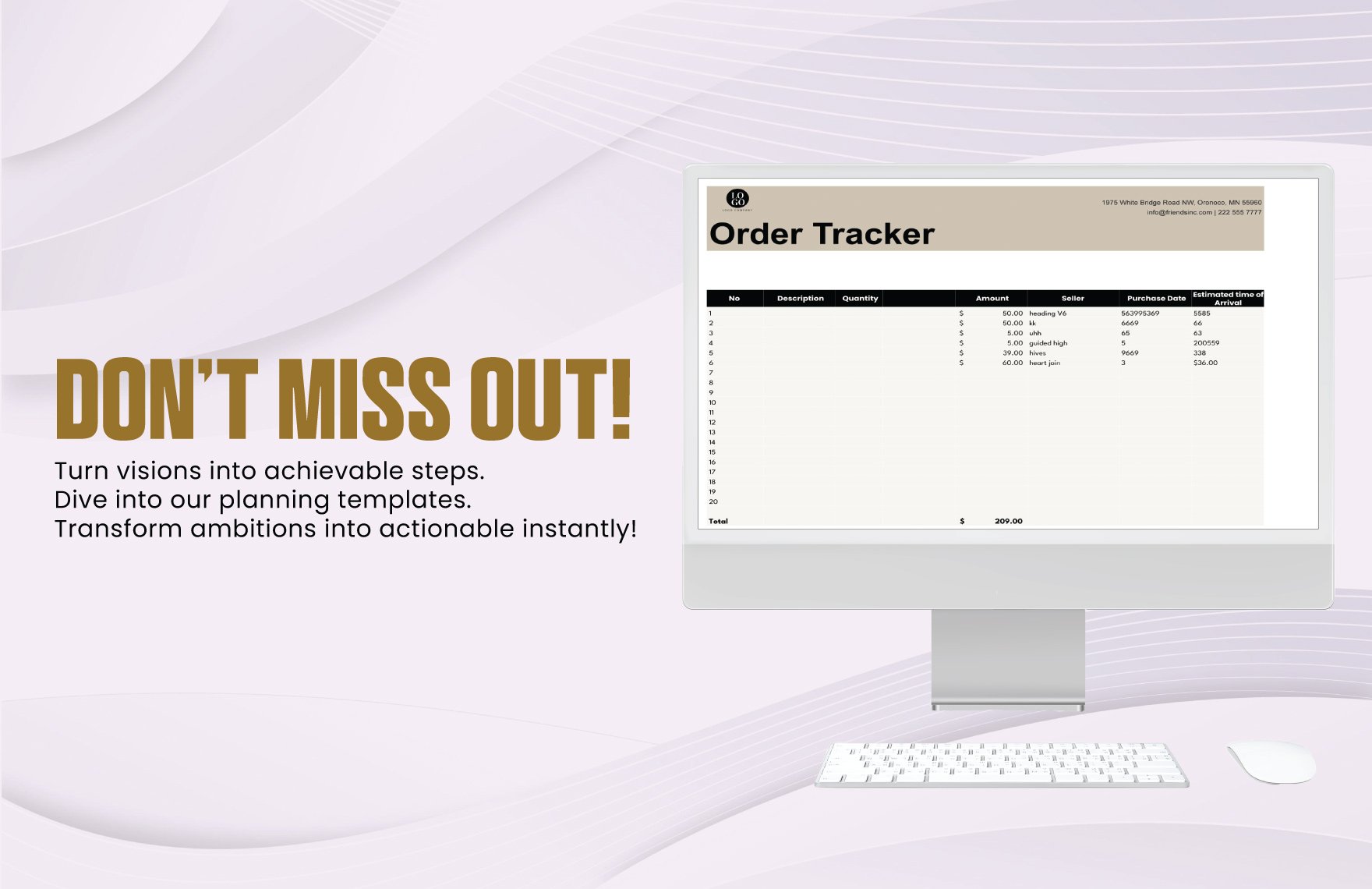Order Tracker Template