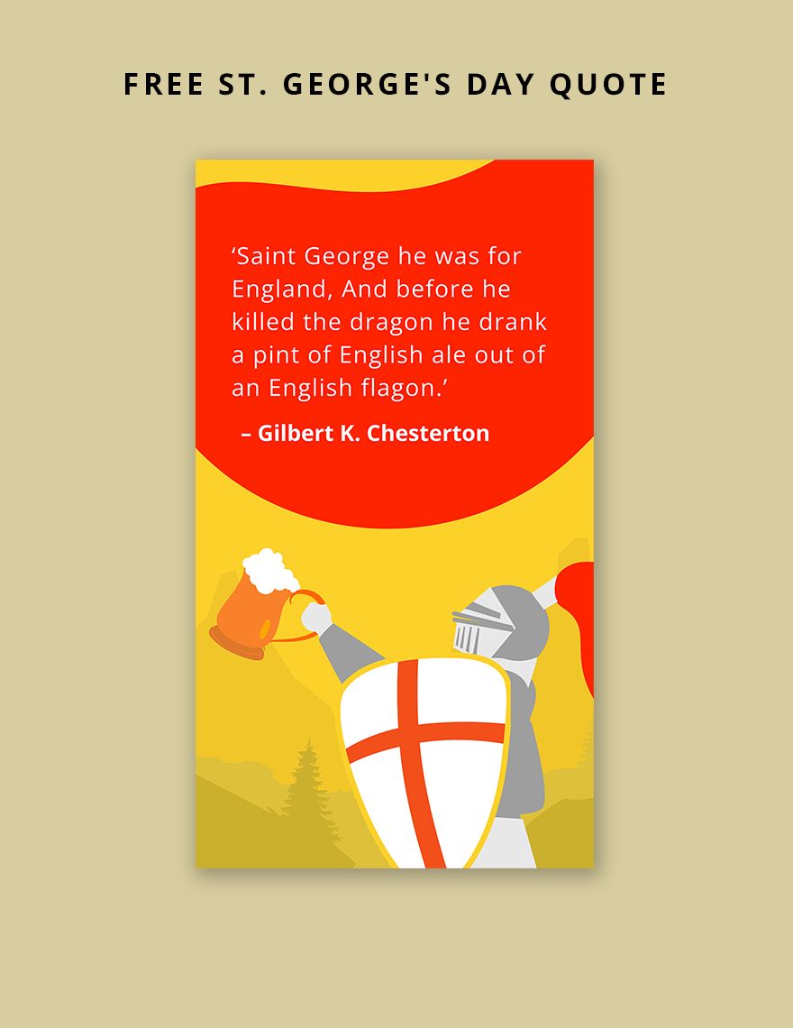 Free St. George's Day Quote