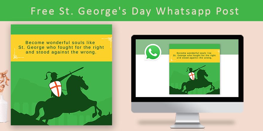 Free St. George's Day Whatsapp Post in Illustrator, PSD, EPS, SVG, JPG, PNG
