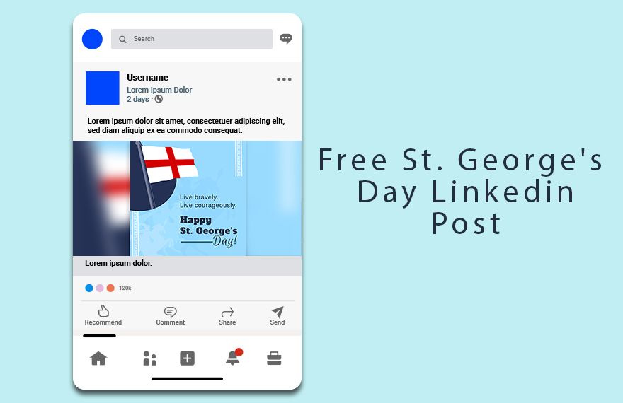 Free St. George's Day Linkedin Post in Illustrator, PSD, EPS, SVG, JPG, PNG