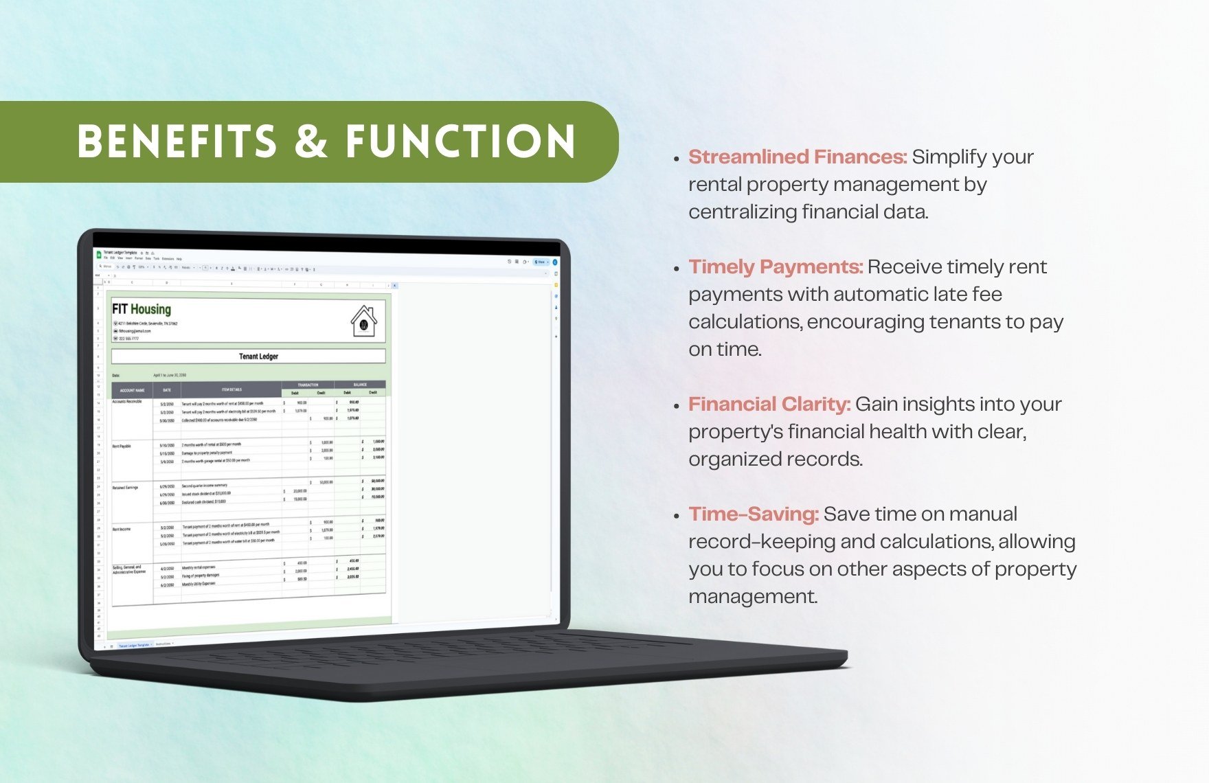 Tenant Ledger Template