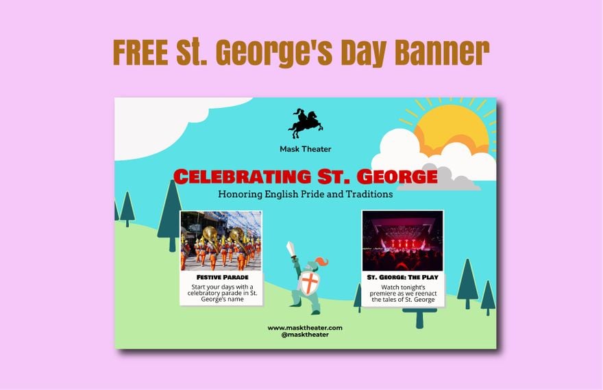 Free St. George's Day Banner in Illustrator, PSD, EPS, SVG, JPG, PNG