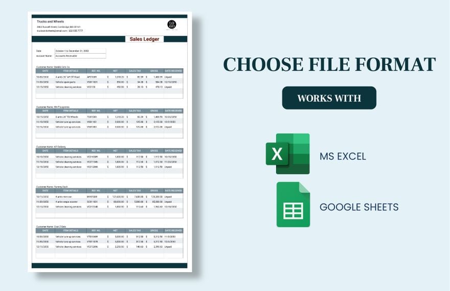 Sales Ledger Template Download in Excel Google Sheets Template net