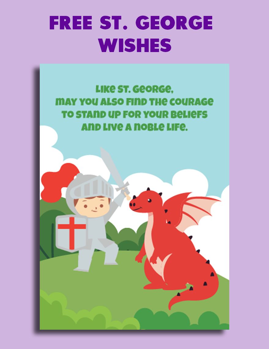 Free St. George's Day Wishes in Word, Illustrator, PSD, EPS, SVG, JPG, PNG