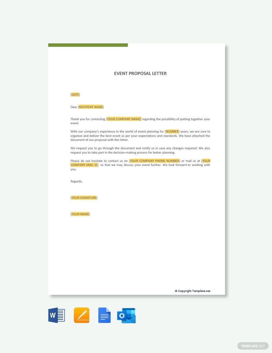 Event Proposal Letter Sample Template In Pdf Word Ubicaciondepersonas 