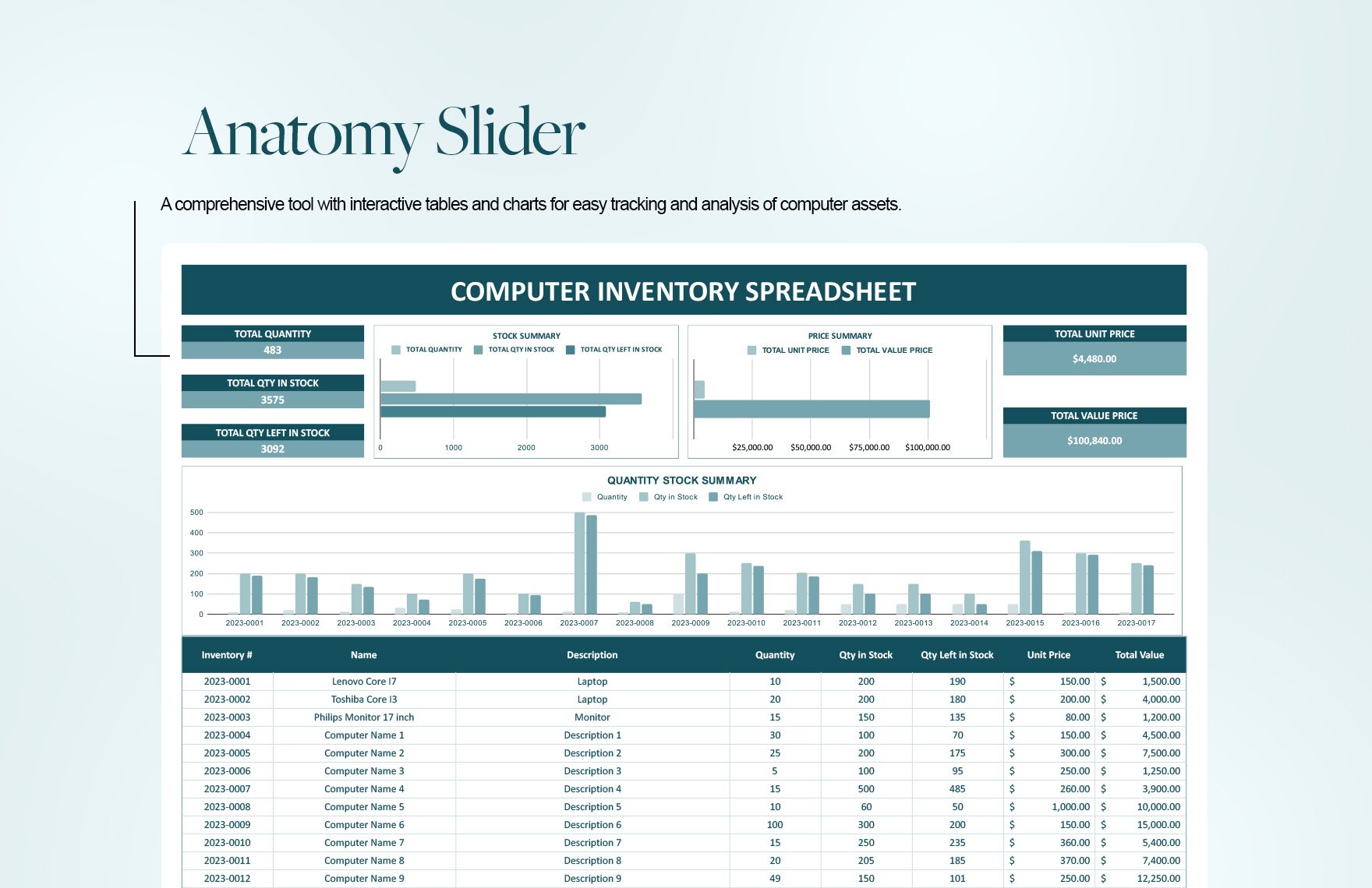 Computer Inventory Spreadsheet