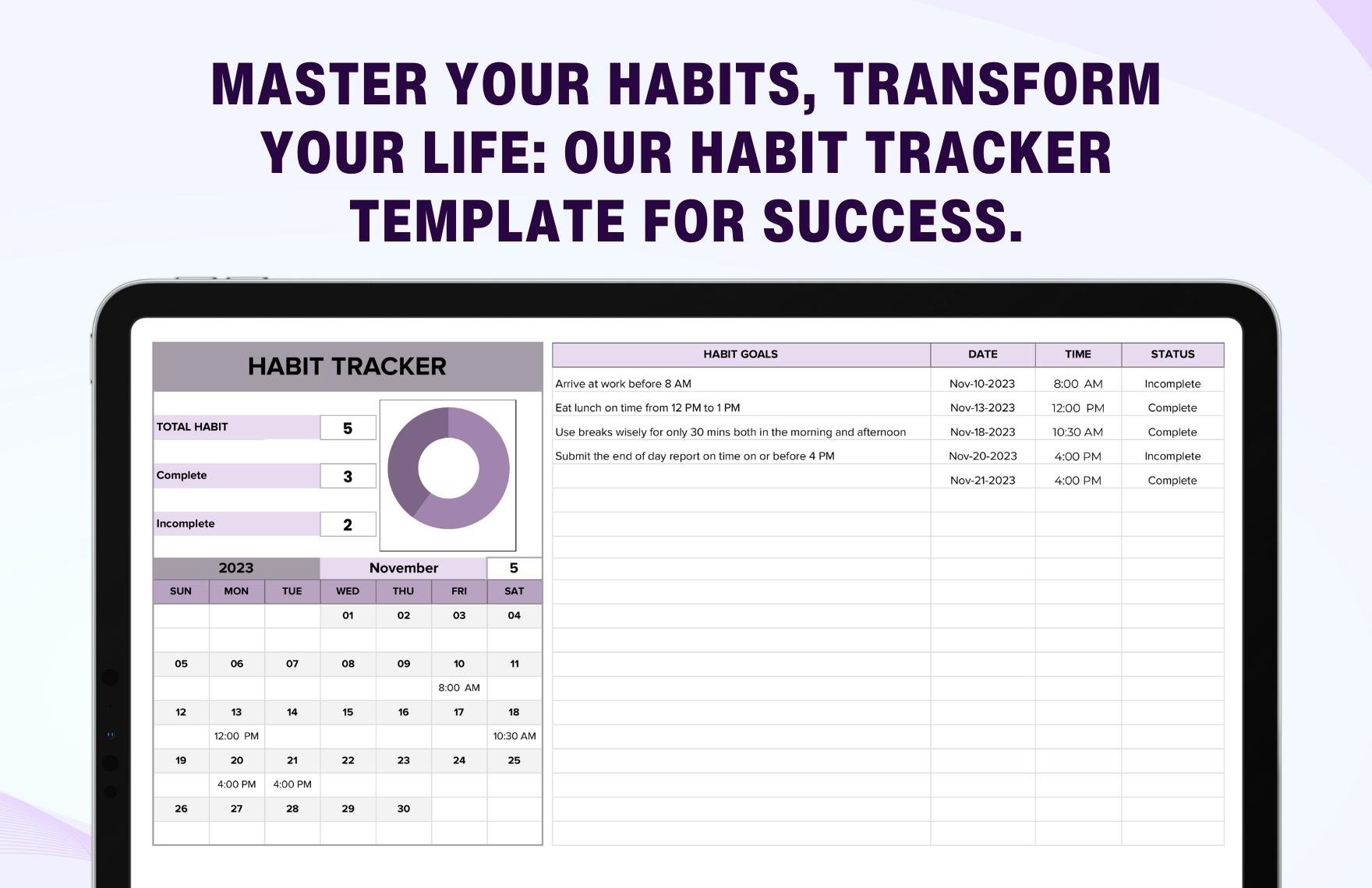 Habit Tracker Template